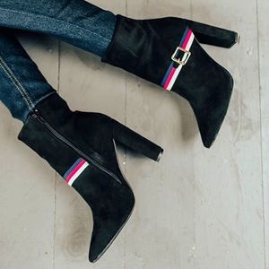 Black Suede Bootie
